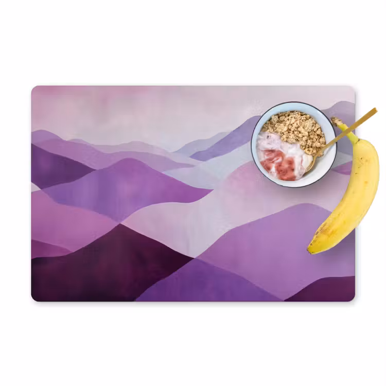 Abstract - Heuvels - Landschap - Paars Placemat vinyl groot -zzzproduct_Kitchenyeah-website