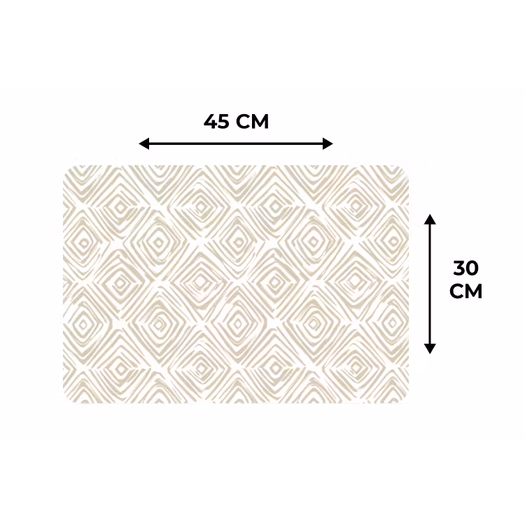 Abstract - Ruit - Beige Placemat vinyl groot 368 -specs