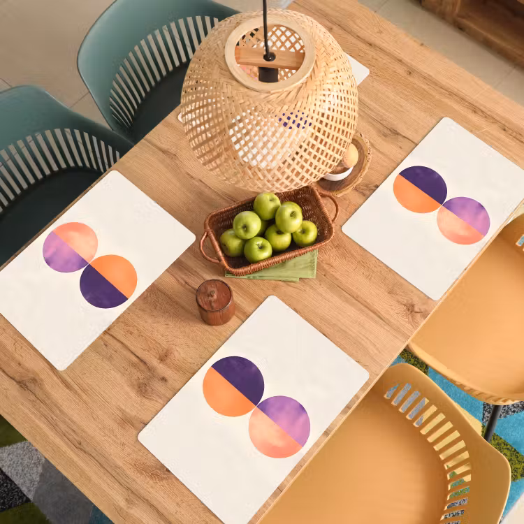 Abstract - Cirkels - Paars Placemat vinyl groot -zzsfeer5_Kitchenyeah-website
