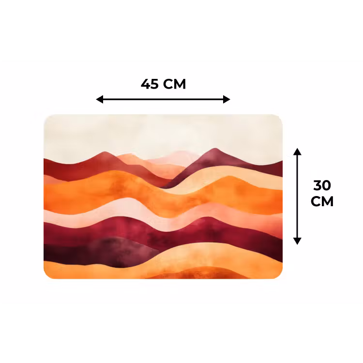 Abstract - Landschap - Golven Placemat vinyl groot -specs
