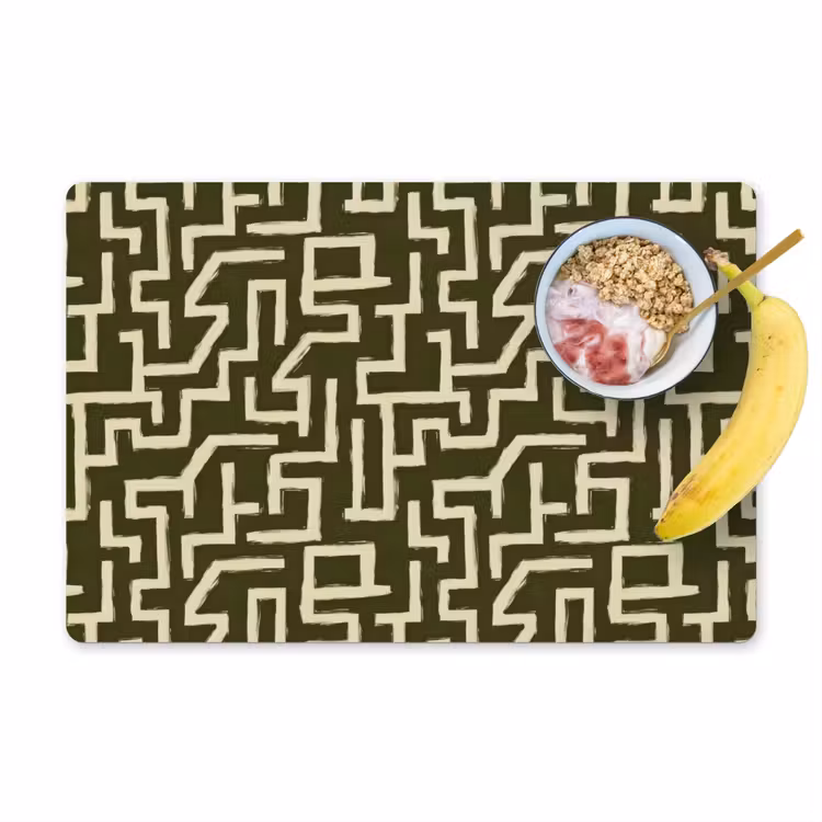 Abstract - Lijnen - Groen Placemat vinyl groot 368 -zzzproduct_Kitchenyeah-website