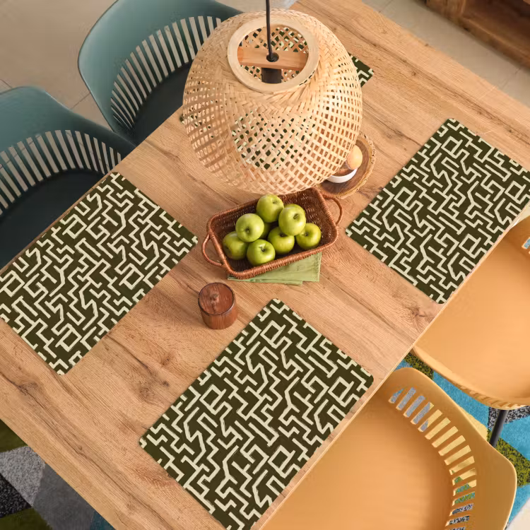 Abstract - Lijnen - Groen Placemat vinyl groot 368 -zzsfeer5_Kitchenyeah-website
