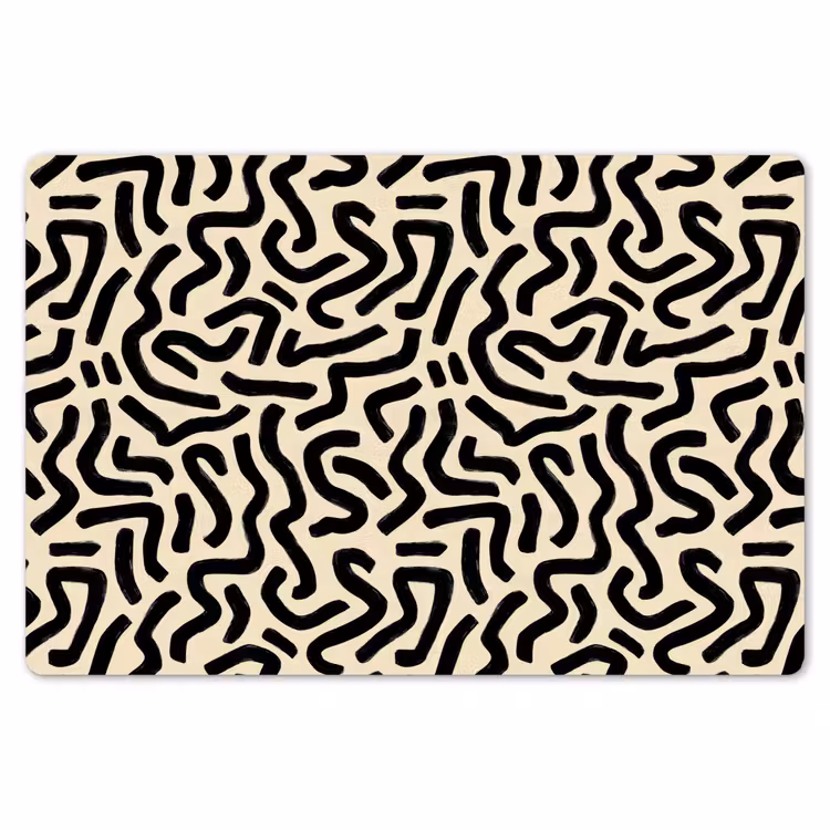 Abstract - Lijnen - Zwart Placemat vinyl groot 368 -zzsfeer1_Kitchenyeah-website