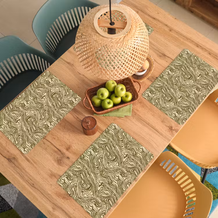 Abstract - Marmer - Groen Placemat vinyl groot 368 -zzsfeer5_Kitchenyeah-website