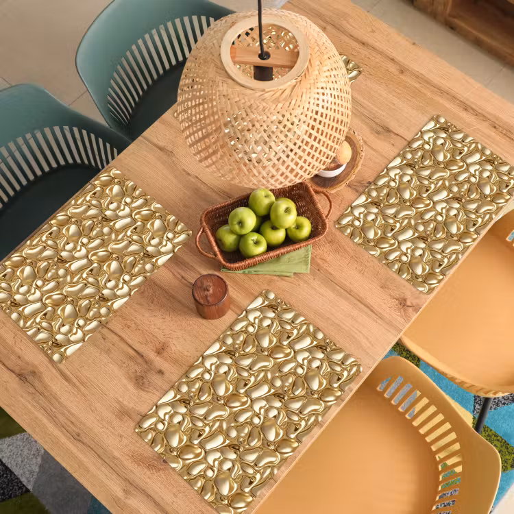 Abstract - Modern - Goud Placemat vinyl groot 368 -zzsfeer5_Kitchenyeah-website