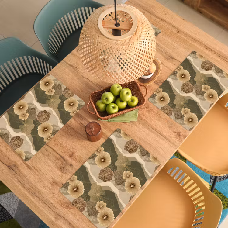 Abstract - Modern - Groen Placemat vinyl groot 368 -zzsfeer5_Kitchenyeah-website
