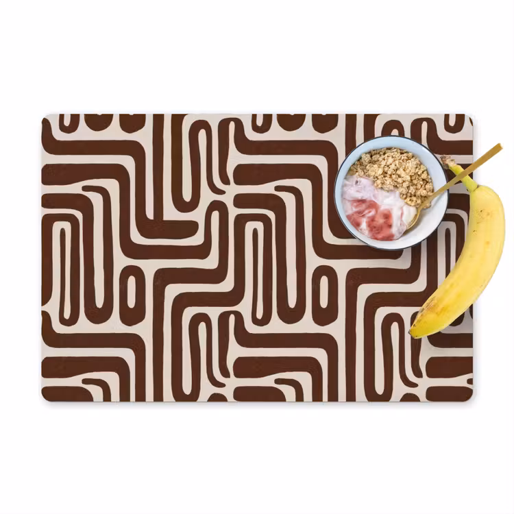 Abstract - Patroon - Bruin Placemat vinyl groot 368 -zzzproduct_Kitchenyeah-website