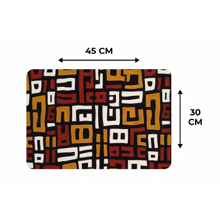 Abstract - Patroon - Rood Placemat vinyl groot -specs