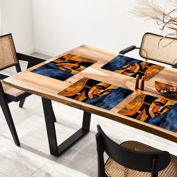Abstract - Portret - Kleurvakken Placemat vinyl groot -zzsfeer4_Kitchenyeah-website