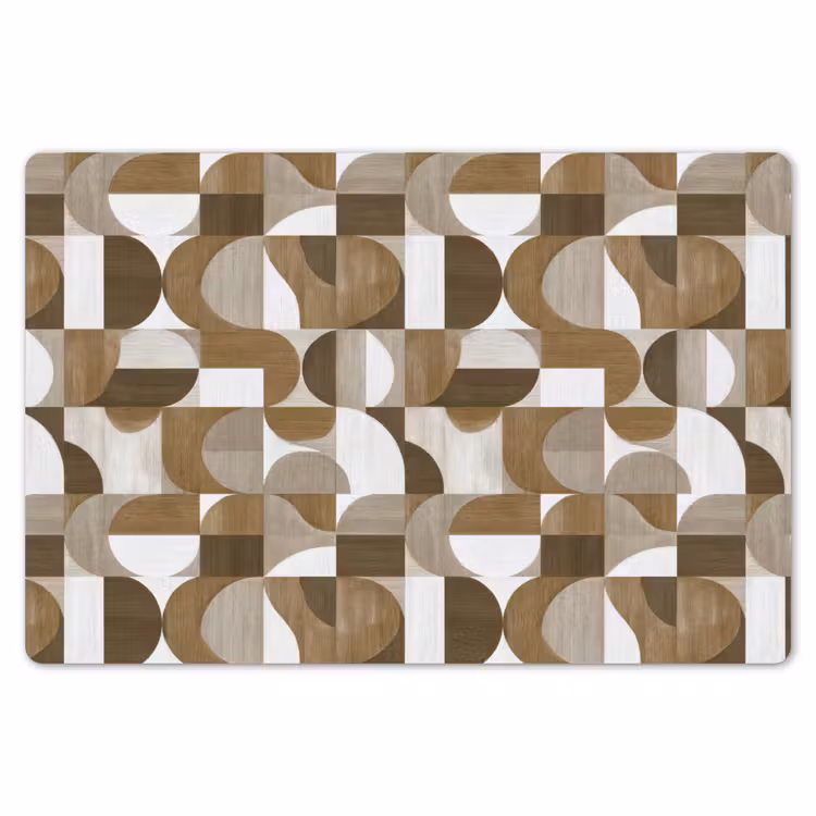 Abstract - Retro - Bruin Placemat vinyl groot 368 -zzsfeer1_Kitchenyeah-website