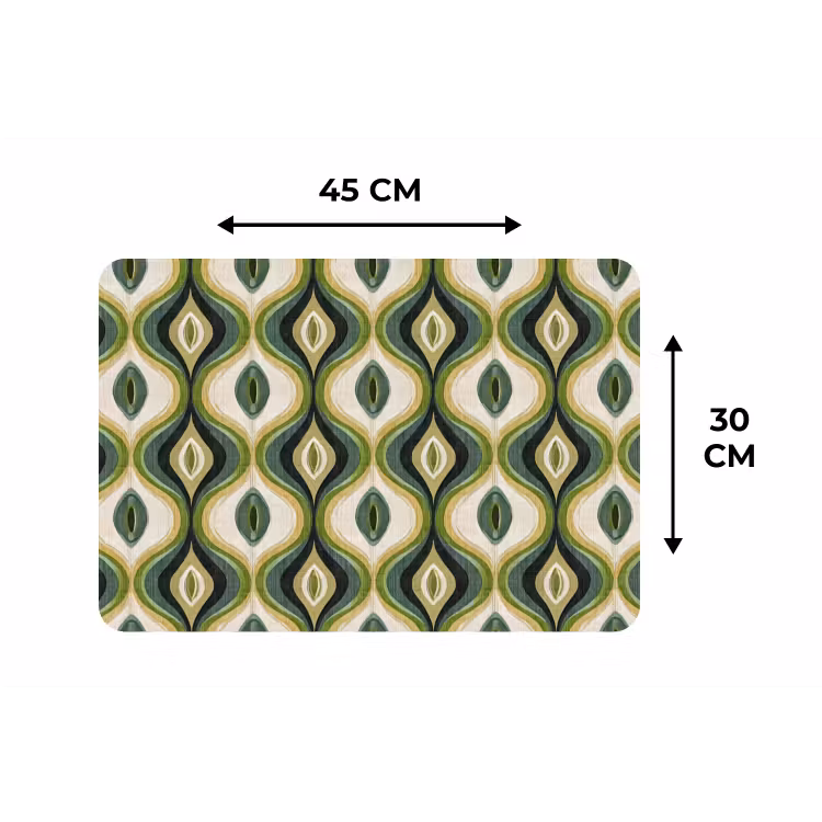 Abstract - Ritmisch - Groen Placemat vinyl groot 368 -specs