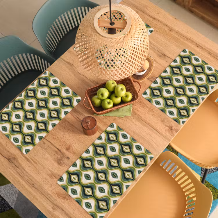 Abstract - Ritmisch - Groen Placemat vinyl groot 368 -zzsfeer5_Kitchenyeah-website