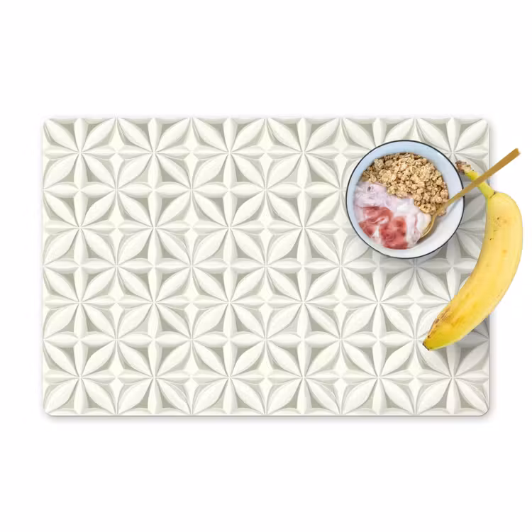 Abstract - Structuur - Grijs - Wit Placemat vinyl groot 368 -zzzproduct_Kitchenyeah-website