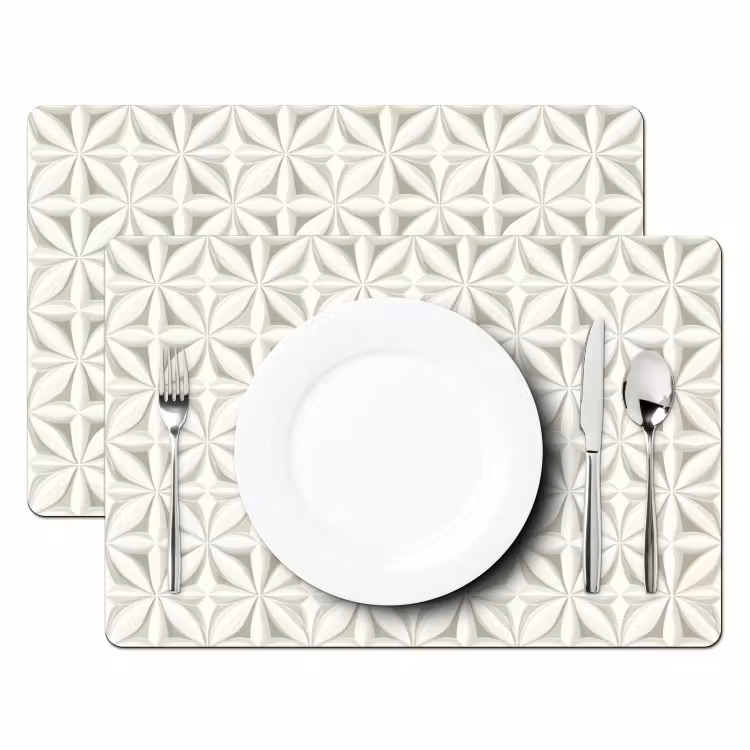 Abstract - Structuur - Grijs - Wit Placemat vinyl groot 368 -zzsfeer2_Kitchenyeah-website