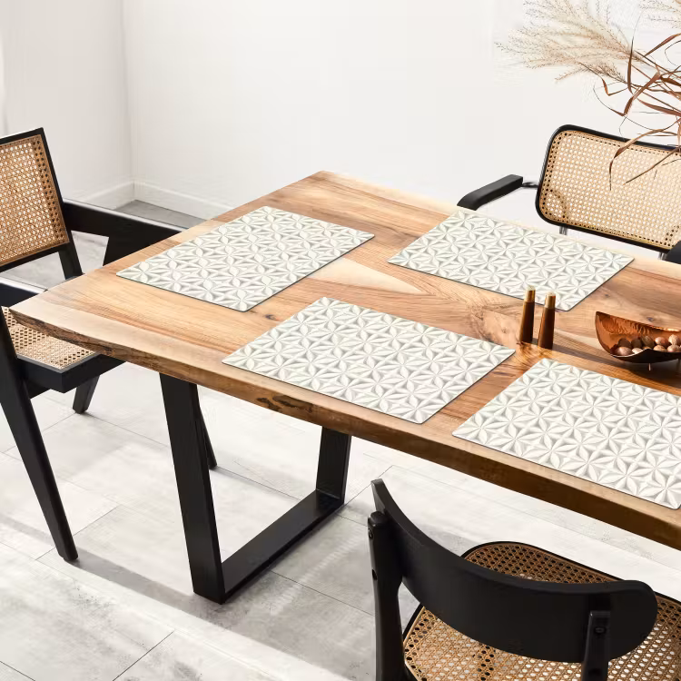 Abstract - Structuur - Grijs - Wit Placemat vinyl groot 368 -zzsfeer4_Kitchenyeah-website