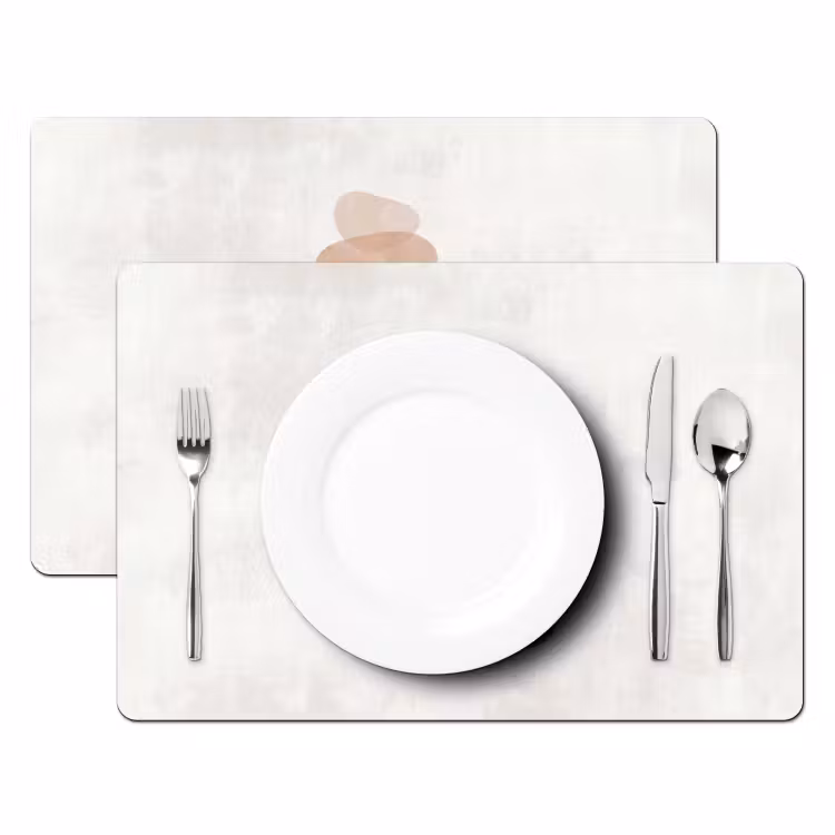 Abstractie - Gestapeld - Balans - Modern - Aardetinten Placemat vinyl groot -zzsfeer2_Kitchenyeah-website