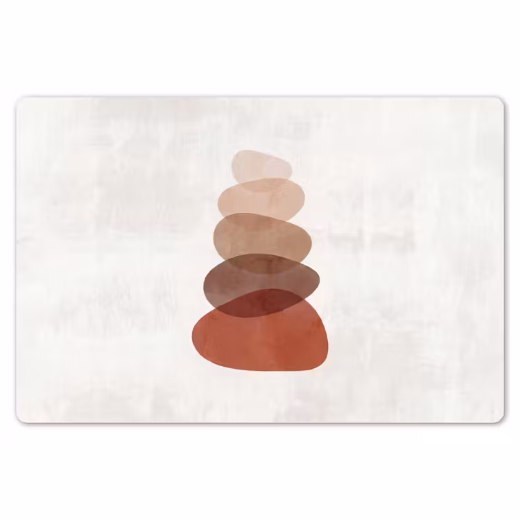 Abstractie - Gestapeld - Balans - Modern - Aardetinten Placemat vinyl groot -zzsfeer1_Kitchenyeah-website