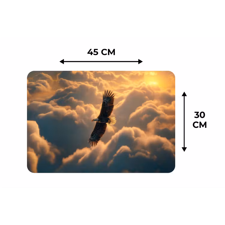 Adelaar - Wolken - Zon Placemat vinyl groot -specs