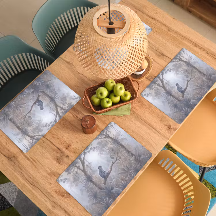Aap - Boom - Jungle - Natuur - Grijs Placemat vinyl groot -zzsfeer5_Kitchenyeah-website