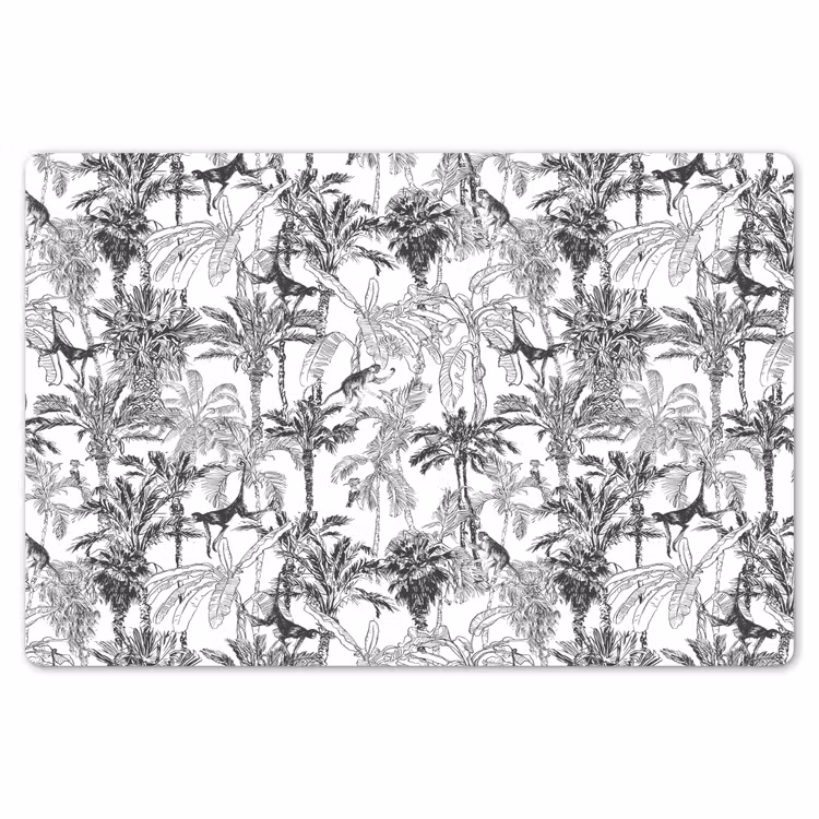 Aap - Oerwoud - Abstract - Grijs Placemat vinyl groot 368 -zzsfeer1_Kitchenyeah-website