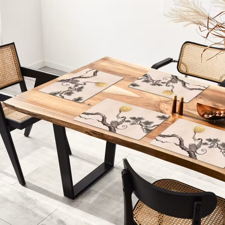 Aap - Maan - Goud Placemat vinyl groot -zzsfeer4_Kitchenyeah-website