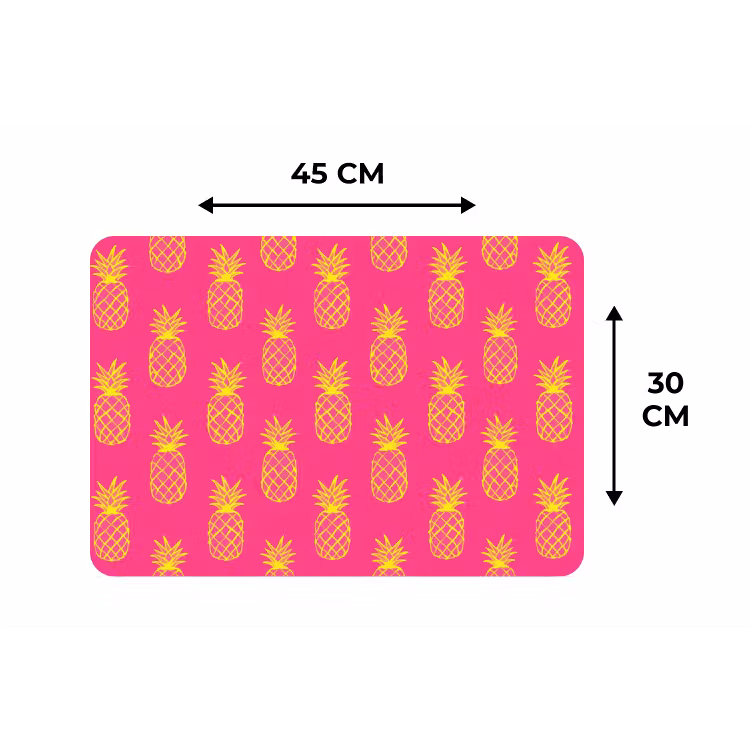 Ananas - Trendy - Roze Placemat vinyl groot 368 -specs