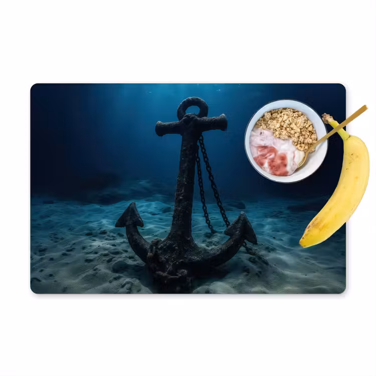 Anker - Ijzer - Zeebodem - Zand Placemat vinyl groot -zzzproduct_Kitchenyeah-website