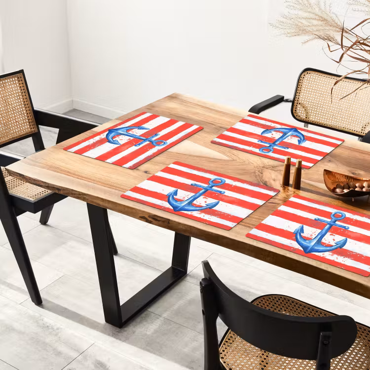 Anker - Verfspatten - Rood - Blauw Placemat vinyl groot -zzsfeer4_Kitchenyeah-website