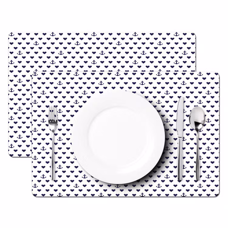 Anker - Hart - Blauw - Wit Placemat vinyl groot 368 -zzsfeer2_Kitchenyeah-website