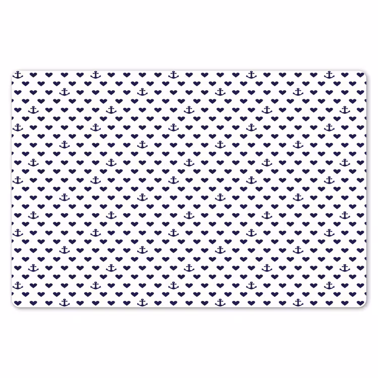 Anker - Hart - Blauw - Wit Placemat vinyl groot 368 -zzsfeer1_Kitchenyeah-website