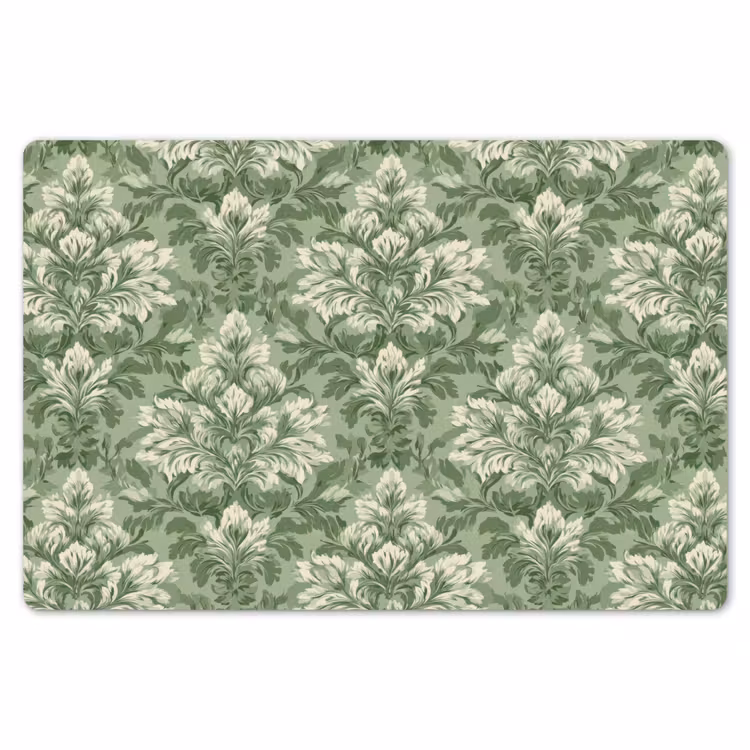 Sierlijk - Lichtgroen - Planten - Patroon - Getailleerd Placemat vinyl groot 368 -zzsfeer1_Kitchenyeah-website