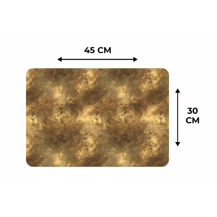 Antiek - Metaallook - Goud Placemat vinyl groot 368 -specs
