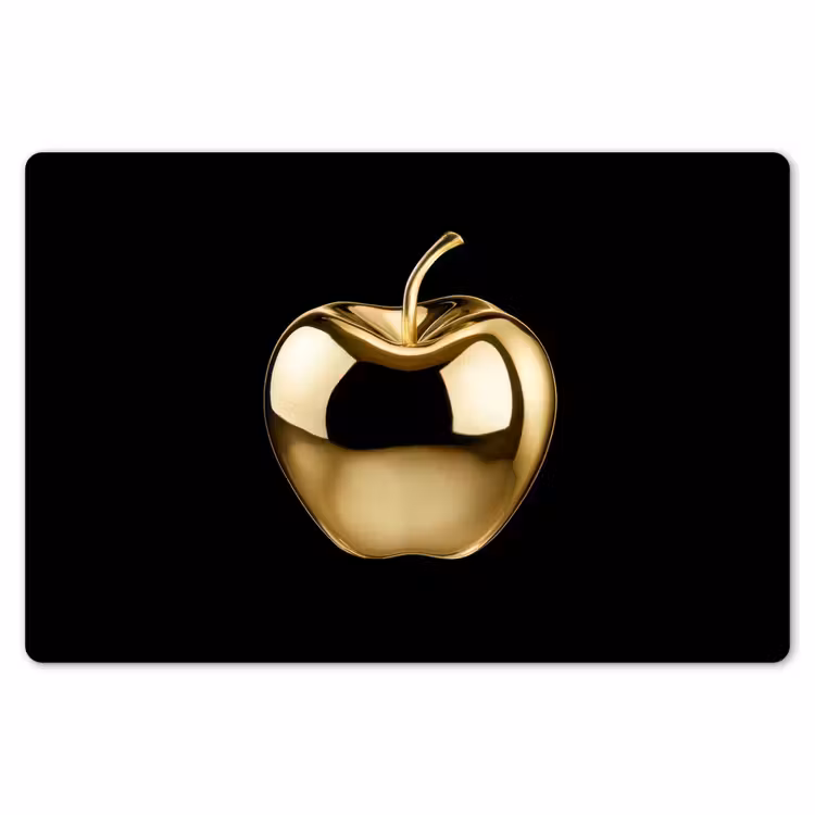 Appel - Goud - Chrome - Zwart Placemat vinyl groot -zzsfeer1_Kitchenyeah-website