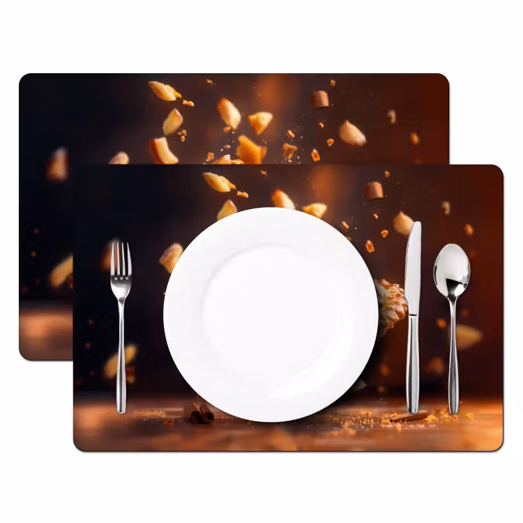 Appel - Taart - Warm - Eten Placemat vinyl groot -zzsfeer2_Kitchenyeah-website