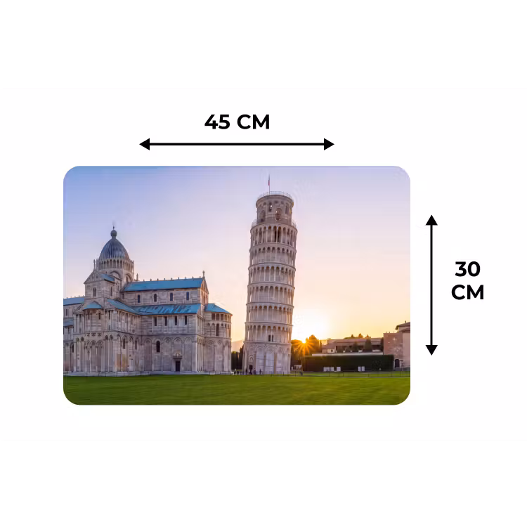 Architectuur - Toren - Pisa - Italië - Zonsondergang Placemat vinyl groot -specs