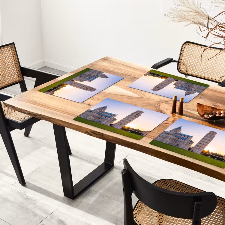 Architectuur - Toren - Pisa - Italië - Zonsondergang Placemat vinyl groot -zzsfeer4_Kitchenyeah-website