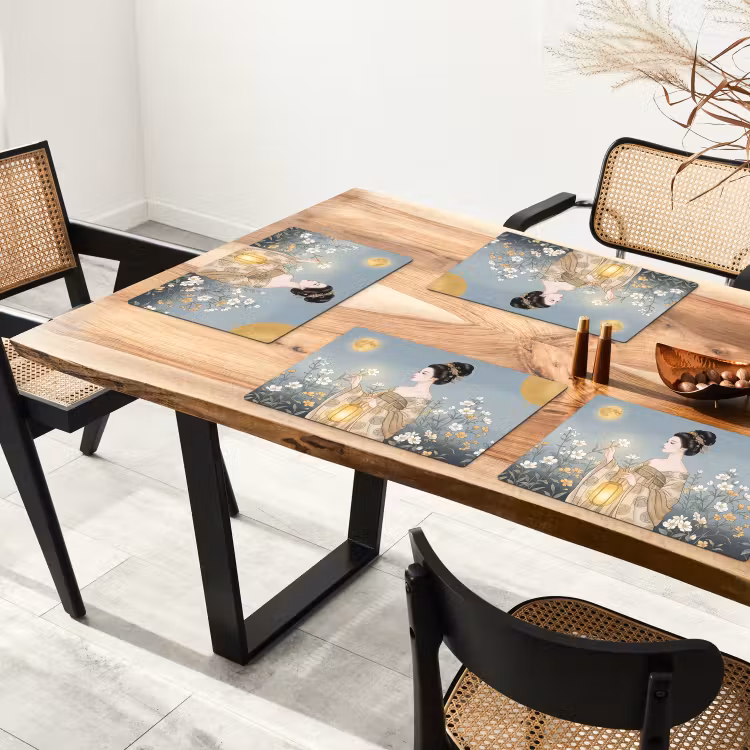 Aziatisch - Vrouw - Kimono Placemat vinyl groot -zzsfeer4_Kitchenyeah-website
