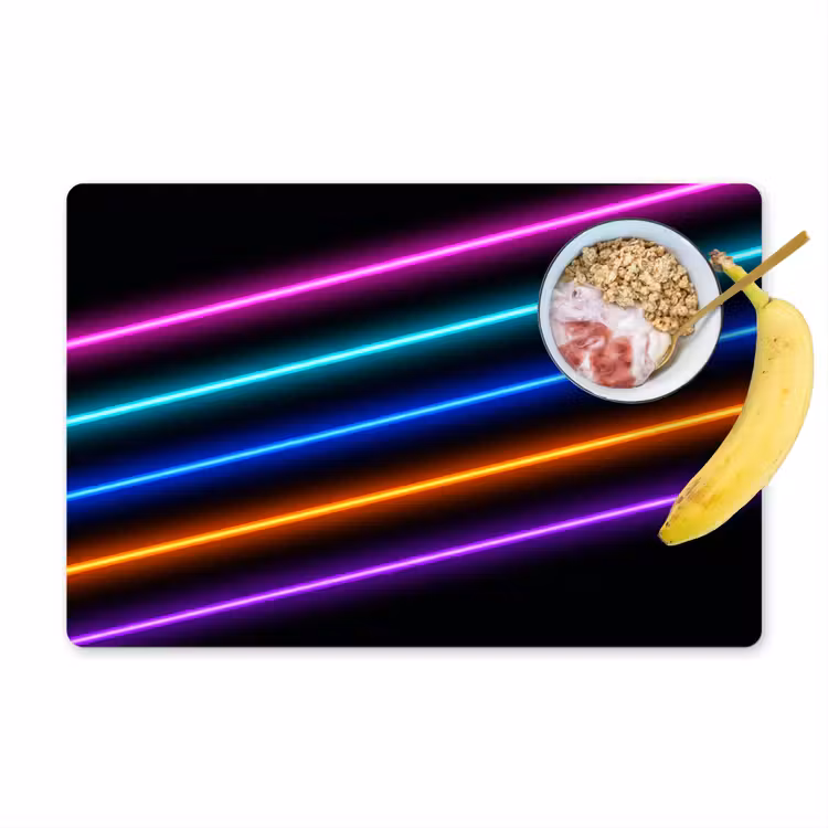 Esthetiek - Retro - Neon Placemat vinyl groot -zzzproduct_Kitchenyeah-website