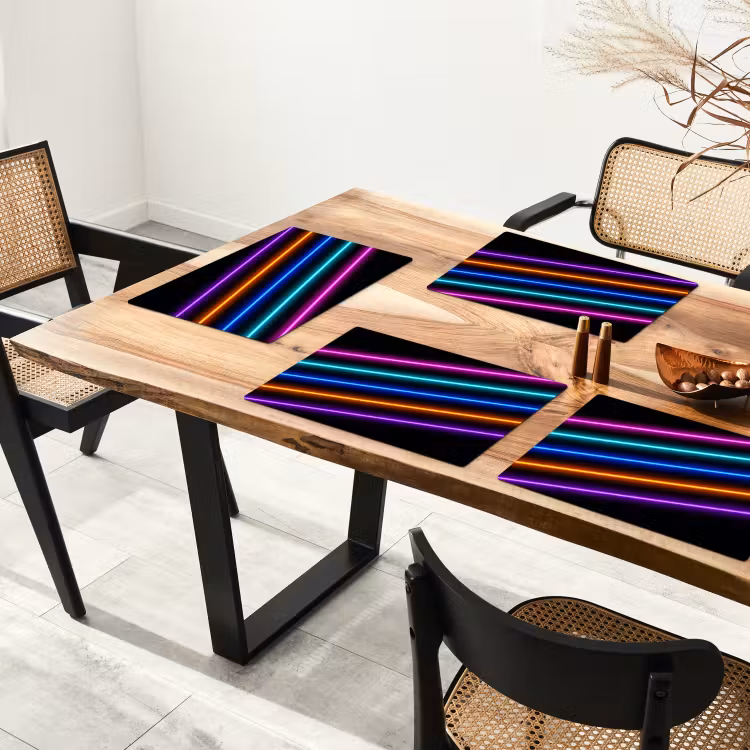 Esthetiek - Retro - Neon Placemat vinyl groot -zzsfeer4_Kitchenyeah-website