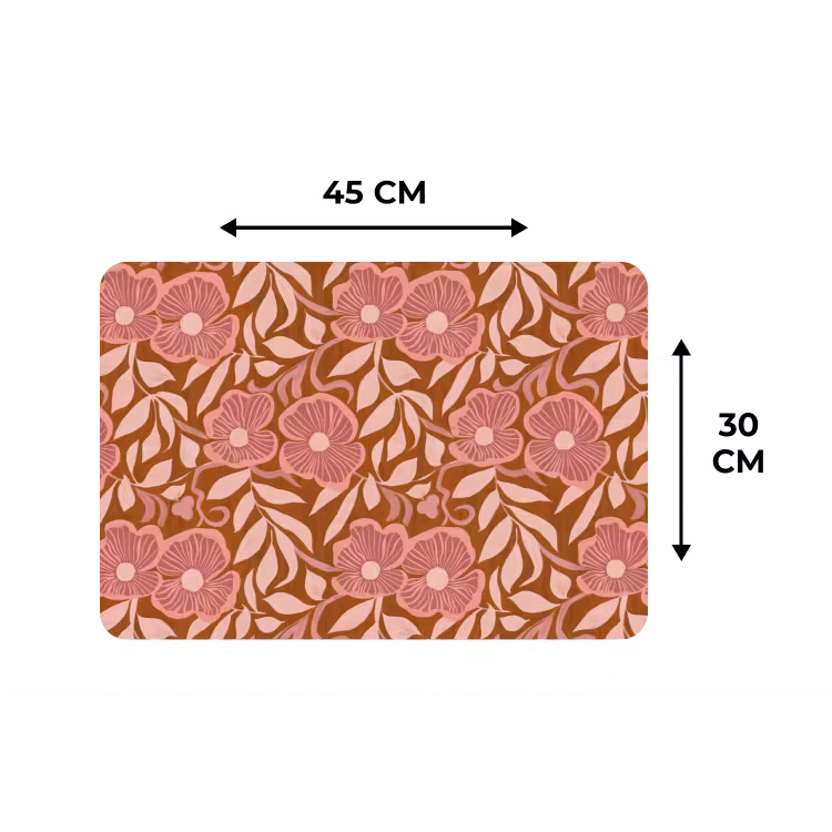 Sfeer - Bloemen - Roze Placemat vinyl groot 368 -specs