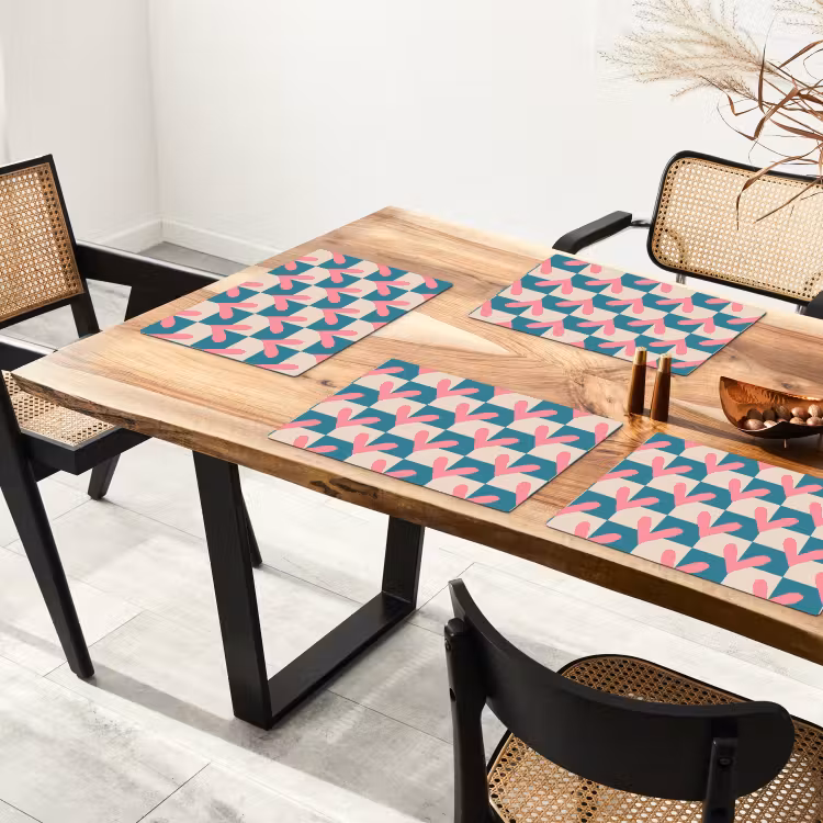 Vlakken - Hartjes - Patroon - Retro Placemat vinyl groot 368 -zzsfeer4_Kitchenyeah-website