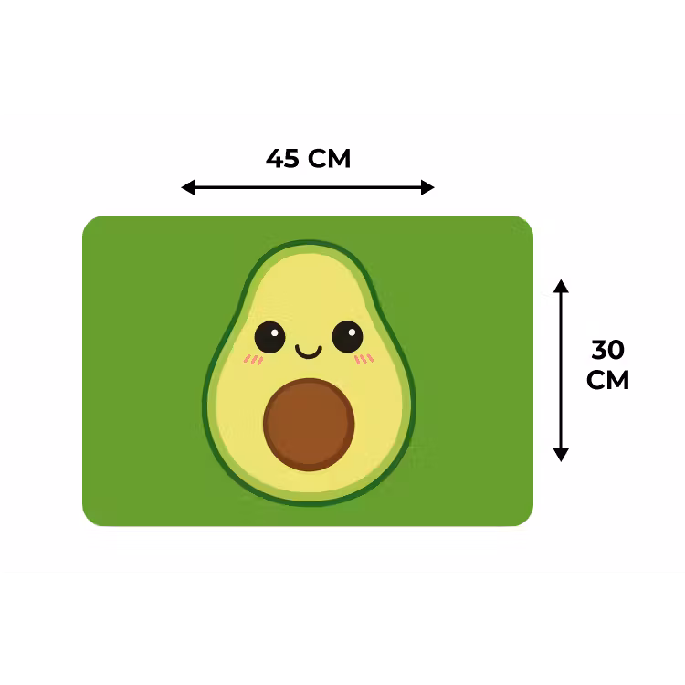 Avocado - Groen - Speels Placemat vinyl groot -specs