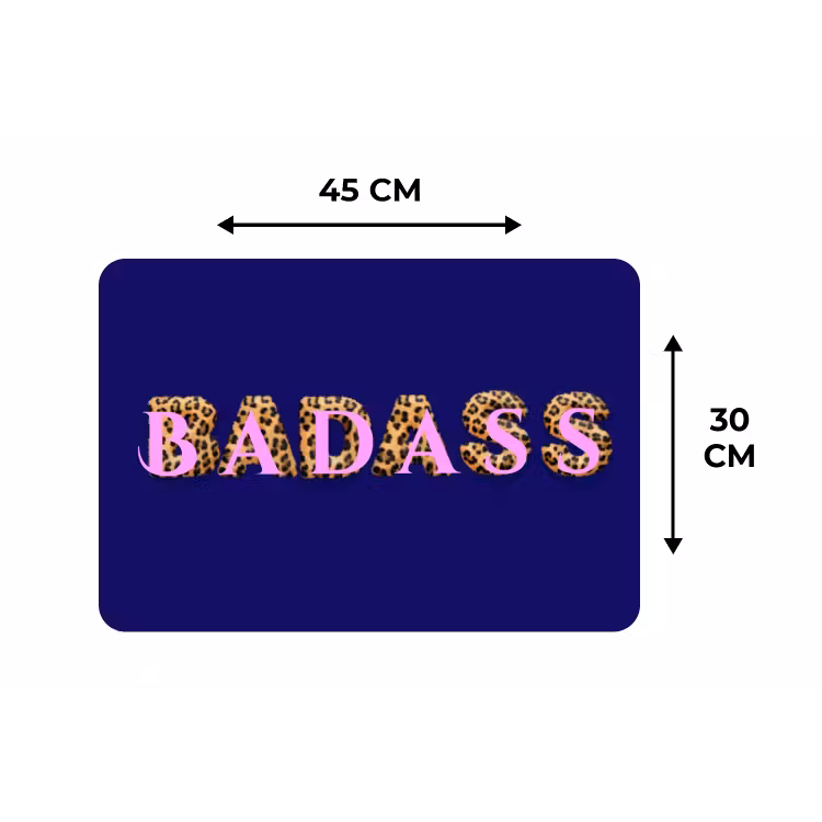 Badass - Panterpint - Schaduw - Roze Placemat vinyl groot -specs