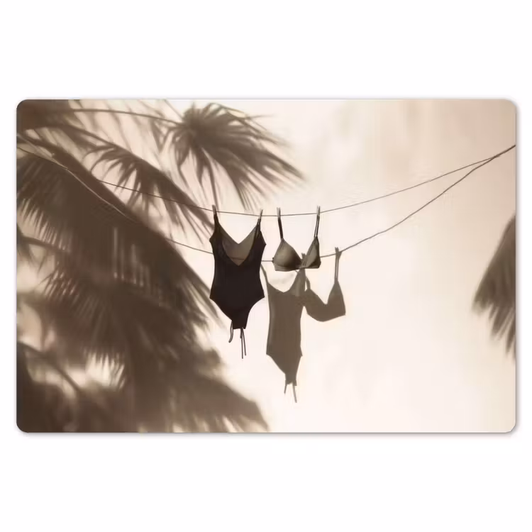 Badkleding - Palmbomen - Schaduw - Tropisch Placemat vinyl groot -zzsfeer1_Kitchenyeah-website