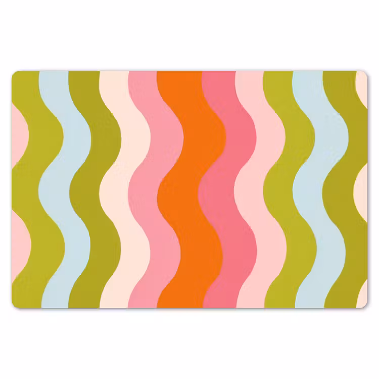 Banen - Golven - Kleurrijk - Verticaal Placemat vinyl groot -zzsfeer1_Kitchenyeah-website