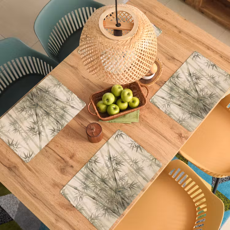 Bamboe - Bladeren - Aziatisch - Groen - Natuur Placemat vinyl groot -zzsfeer5_Kitchenyeah-website