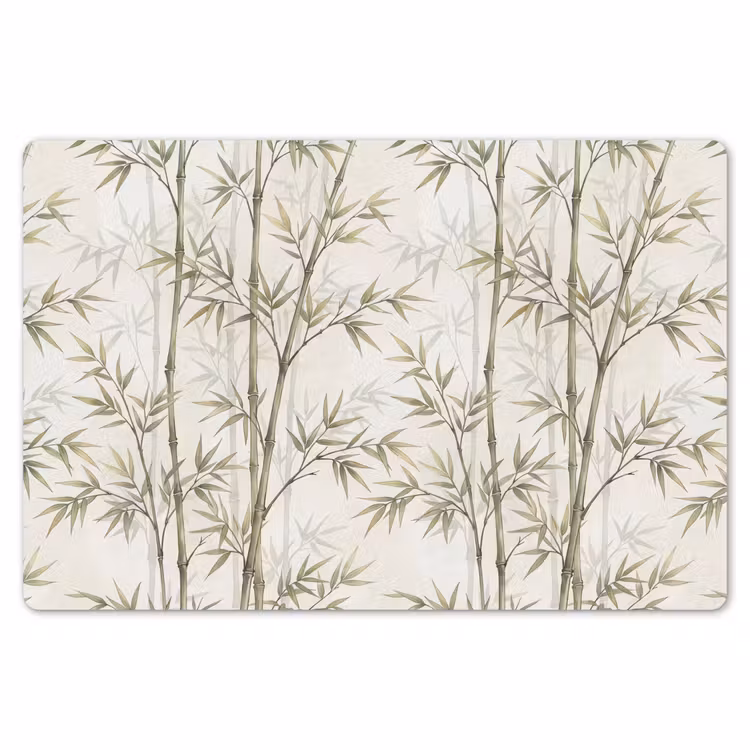 Bamboe - Bladeren - Natuur - Aquarel - Groen Placemat vinyl groot -zzsfeer1_Kitchenyeah-website