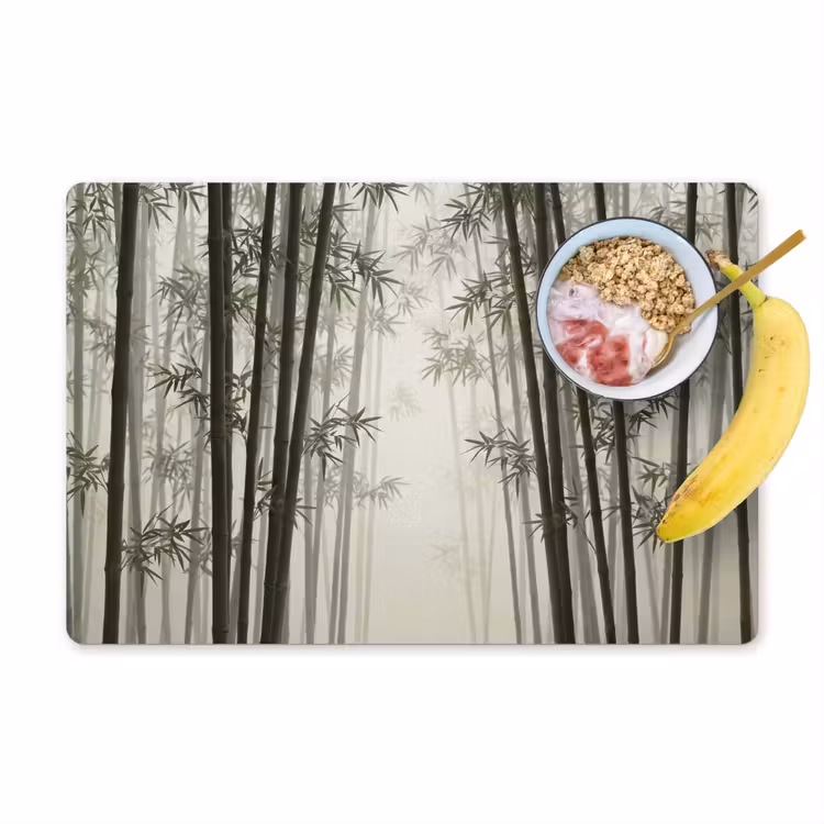 Bamboe - Bos - Mist - Natuur Placemat vinyl groot -zzzproduct_Kitchenyeah-website