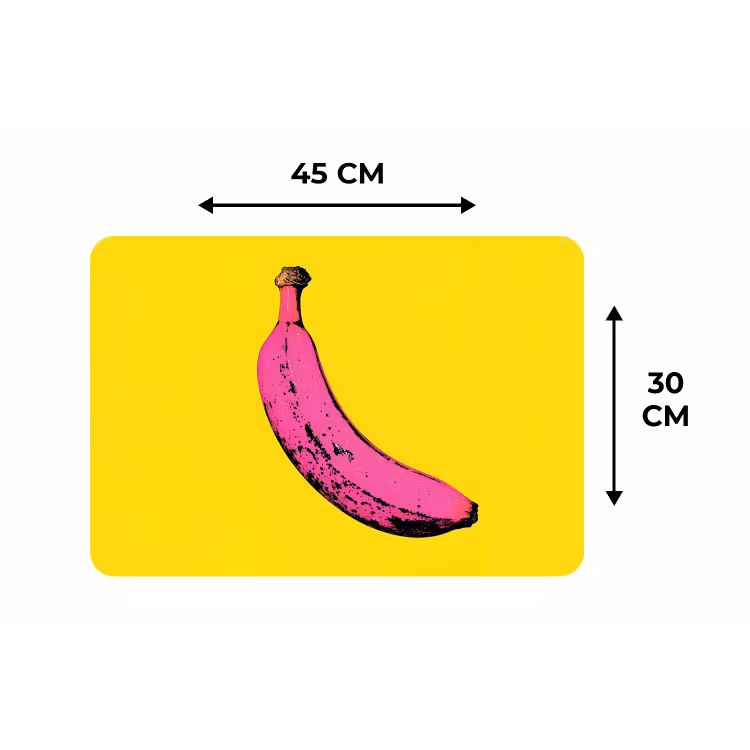 Banaan - Grafisch - Geel Placemat vinyl groot -specs
