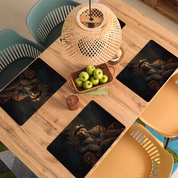 Beer - Bruin - Pak - Hoed Placemat vinyl groot -zzsfeer5_Kitchenyeah-website